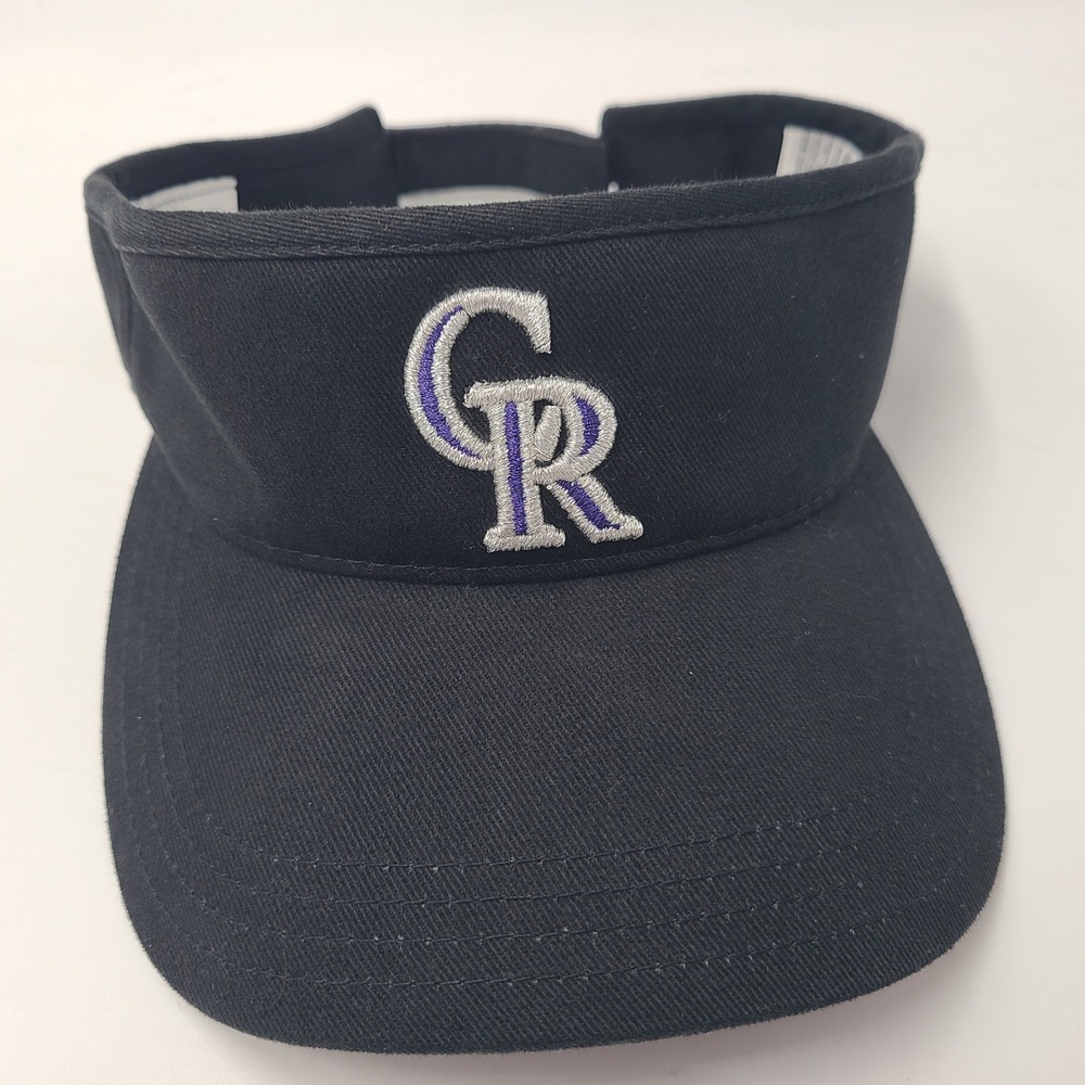 Colorado Rockies Visor Hat Adjustable Annco Black Purple‎ MLB Baseball Logo Men